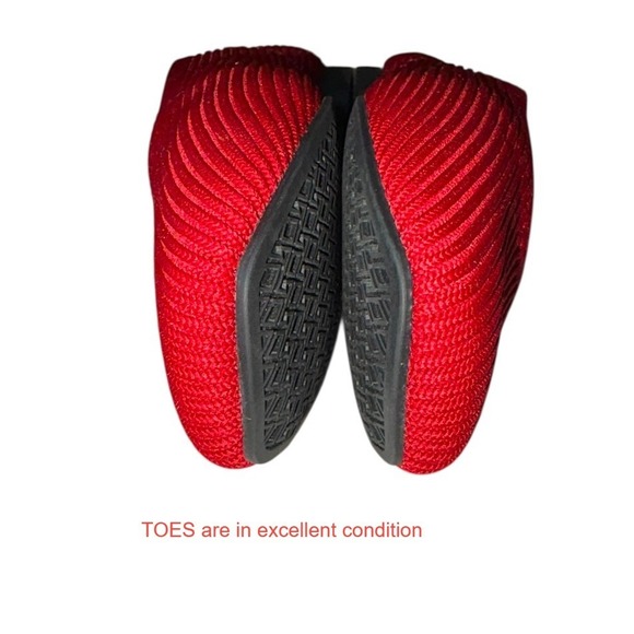Vivaia Margot Square Toe Ribbed Flats Red sz 7 Excellent! - Picture 5 of 10
